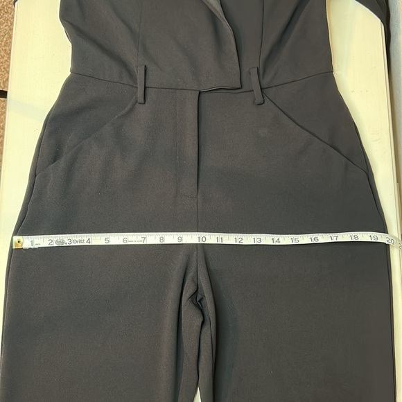 H by Halston Black Tuxedo Style Jumpsuit Size Small - Picture 14 of 16